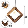 Opviq Square Antiquation Lámpara de Araña de Madera Marrón
